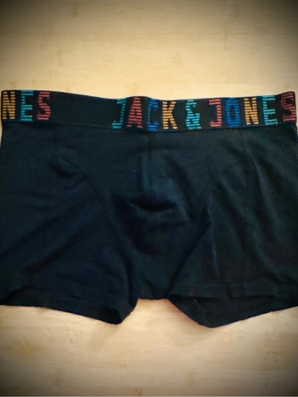 Jack & Jones Black Briefs with White Care-Label Print